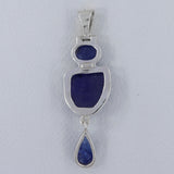 Natural Tanzanite Silver Pendant