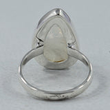 Rainbow Moonstone Sterling Silver Ring