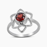 Natural Citrine Gemstone Silver Rings