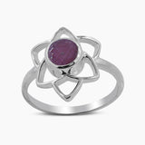 Natural Citrine Gemstone Silver Rings