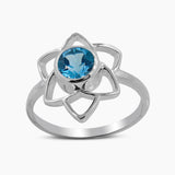 Natural Citrine Gemstone Silver Rings