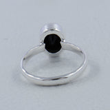 Natural Black Onyx Sterling Silver Ring