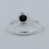 Natural Black Onyx Sterling Silver Ring