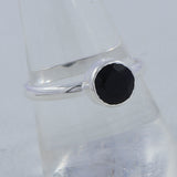 Natural Black Onyx Sterling Silver Ring