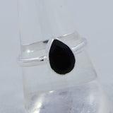 Natural Black Onyx Sterling Silver Ring