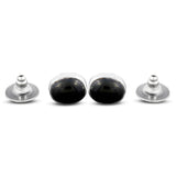 Black Onyx Silver Earrings