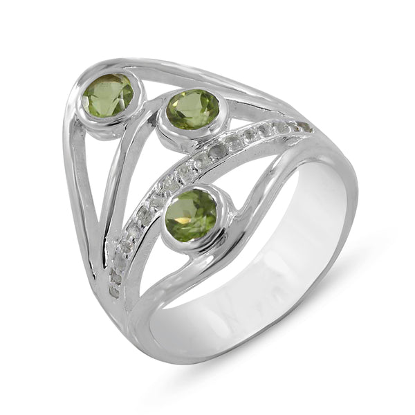 925 Sterling Silver Peridot Rings