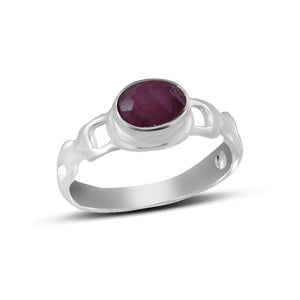925 Sterling Silver Ruby Rings