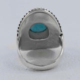 Genuine Larimar Unique Design Silver Ring