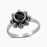Natural Peridot Sterling Silver Rings