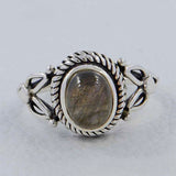 Labradorite Gemstone Sterling Silver Ring