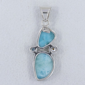 925 Sterling Silver Larimar Pendants