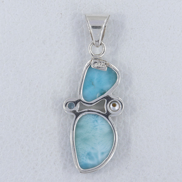 925 Sterling Silver Larimar Pendants