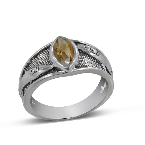 925 Sterling Silver Citrine Ring