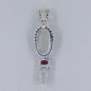 Rainbow Moonstone Silver Pendants