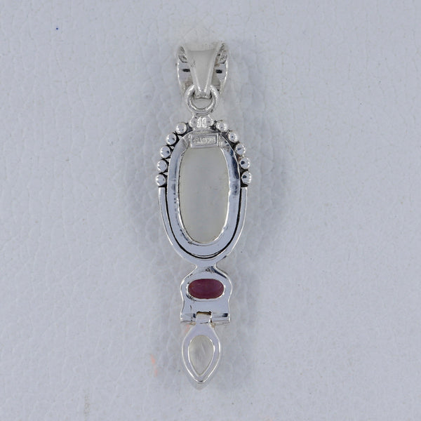 Rainbow Moonstone Silver Pendants