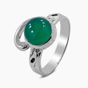 Green Onyx Sterling Silver Rings