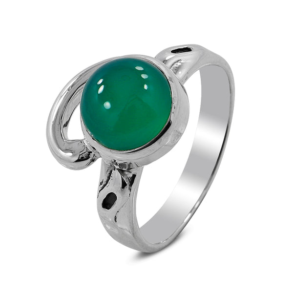 Green Onyx Sterling Silver Rings