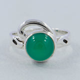 Green Onyx Cab Sterling Silver Ring