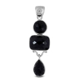 925 Sterling Silver Black Onyx Pendant