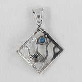 Blue Topaz 925 Silver Pendant