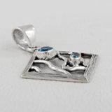 Blue Topaz 925 Silver Pendant