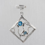 Blue Topaz Sterling Silver Pendant