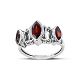 Garnet  Silver Rings