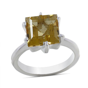 925 Sterling Silver Citrine Ring