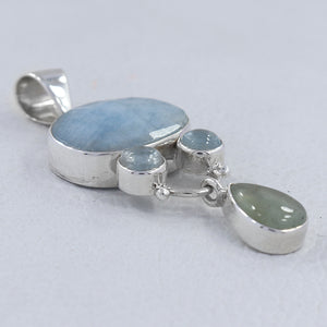 925 Silver Aquamarine Pendants