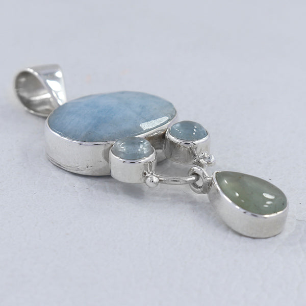 925 Silver Aquamarine Pendants
