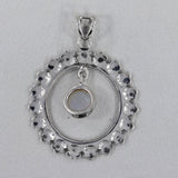 Rainbow Moonstone Silver Pendant