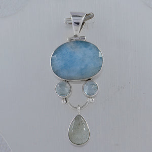 925 Silver Aquamarine Pendants