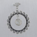 Rainbow Moonstone Silver Pendant