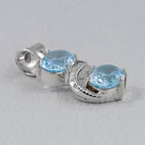 Blue Topaz Silver Pendent