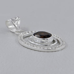 925 Silver Smoky Quartz Pendants