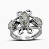 Natural Blue Topaz Sterling Silver Rings