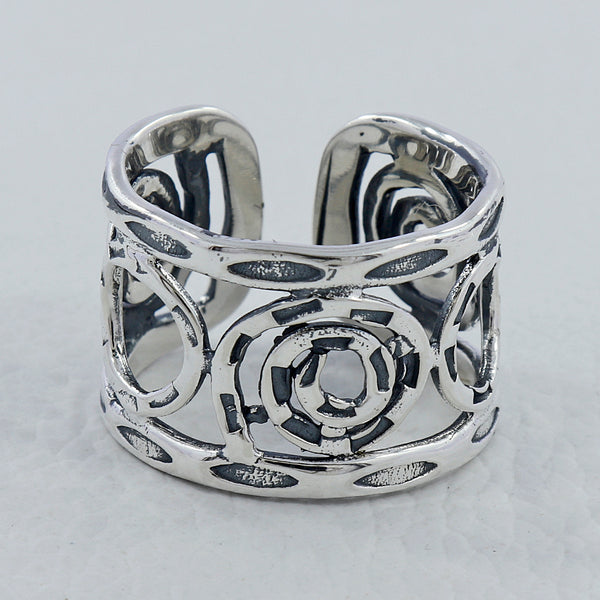 925 Sterling Silver Wide Band Ring