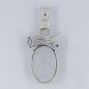 Rainbow Moonstone Silver Pendants
