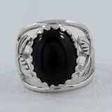 925 Sterling Silver Black Onyx Ring