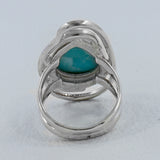 Blue Pectolite Larimar Sterling Silver Ring