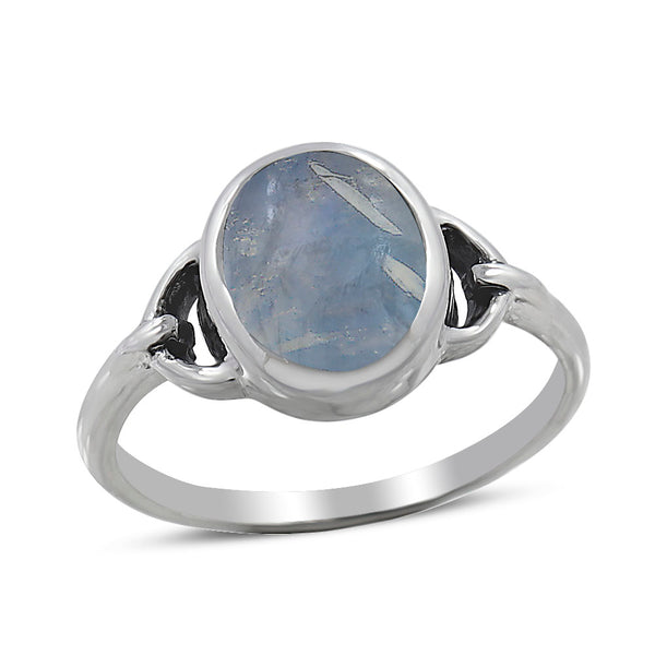 Natural Larimar Silver Rings