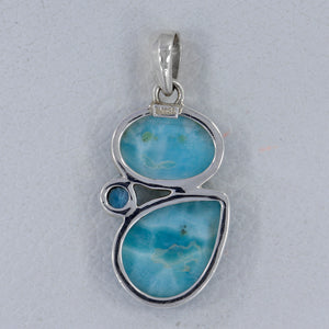 925 Sterling Silver Larimar Pendants