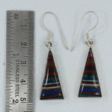 Rainbow Calsilica Silver Earrings