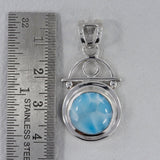 Rainbow Moonstone Silver Pendant