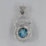 Rainbow Moonstone Silver Pendant