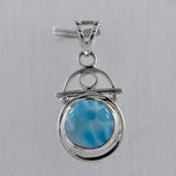 Rainbow Moonstone Silver Pendant