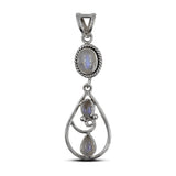 Blue Topaz Silver Pendant