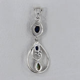 Blue Topaz Silver Pendant