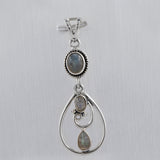 Blue Topaz Silver Pendant